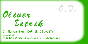 oliver detrik business card